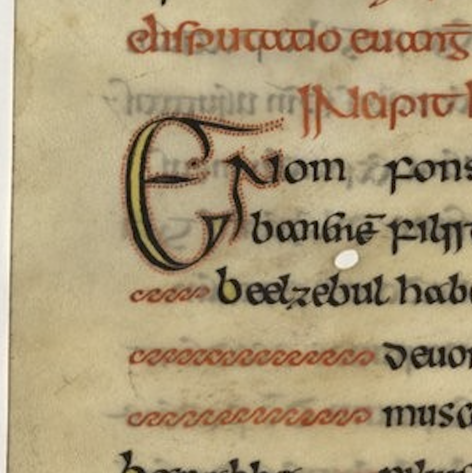 small initial, diminuendo, and wave fills from the Echternach Gospels