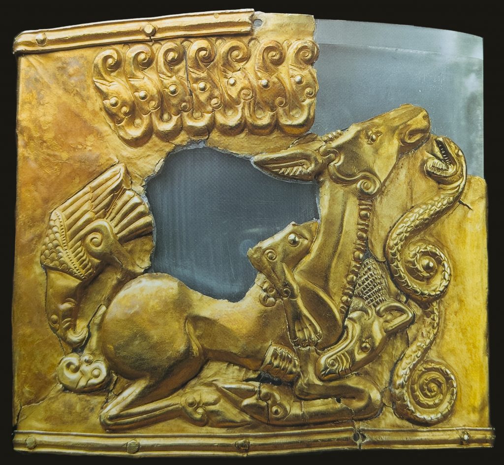 Bridle Ornament with Carnivores, Ukraine or Bulgaria, Scythian or